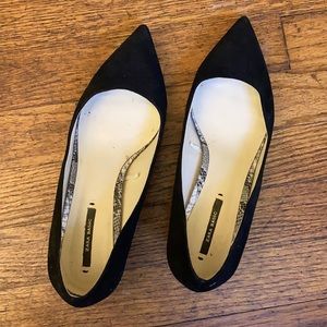 Like New Zara Basic Black Kitten Heels US 7.5 EU 38